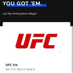 UFC 314 Floor Seat
