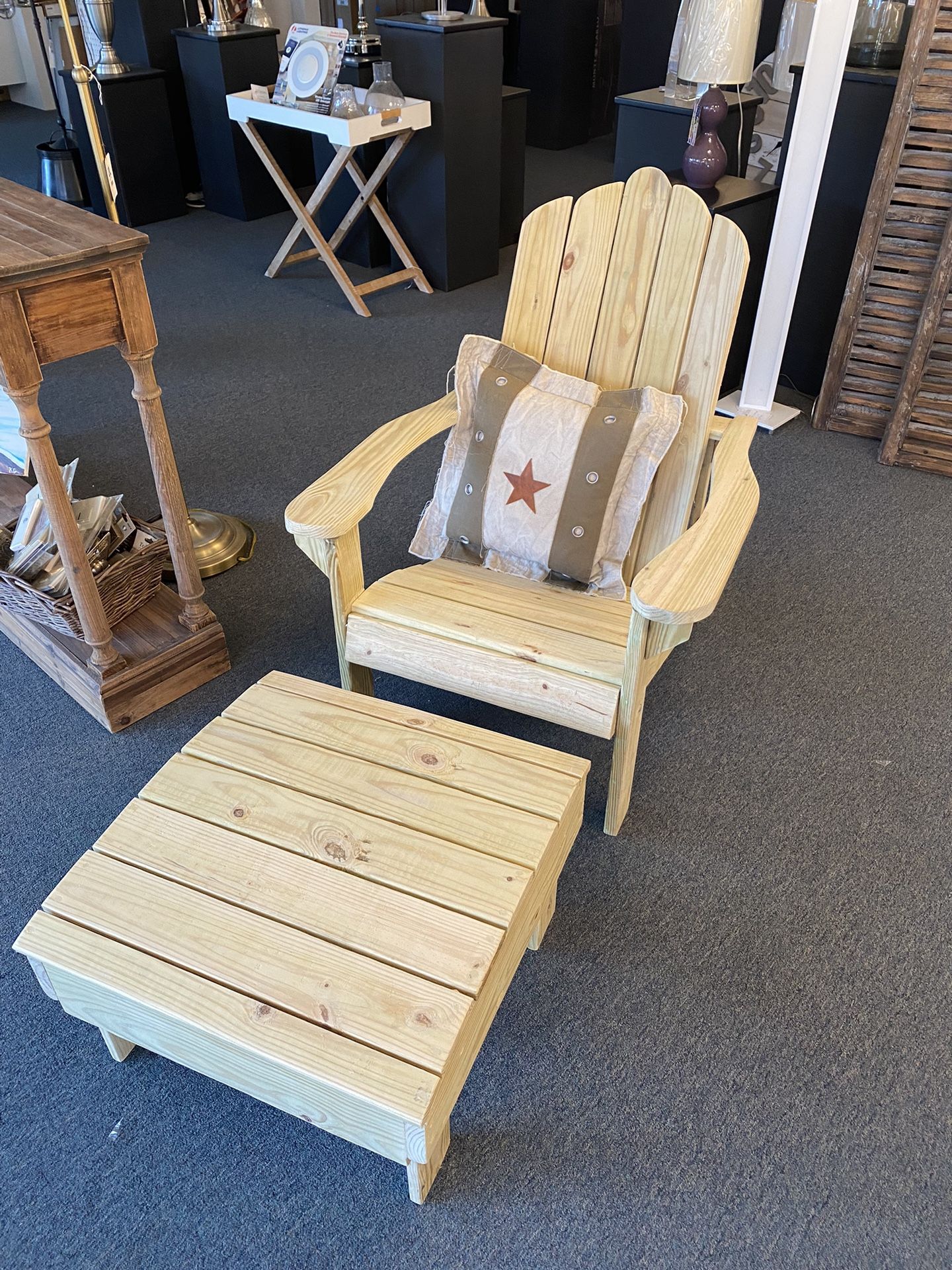 Adirondack Chair With Ottoman