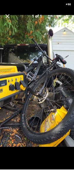 Black Mountain Bike with Disc Brakes