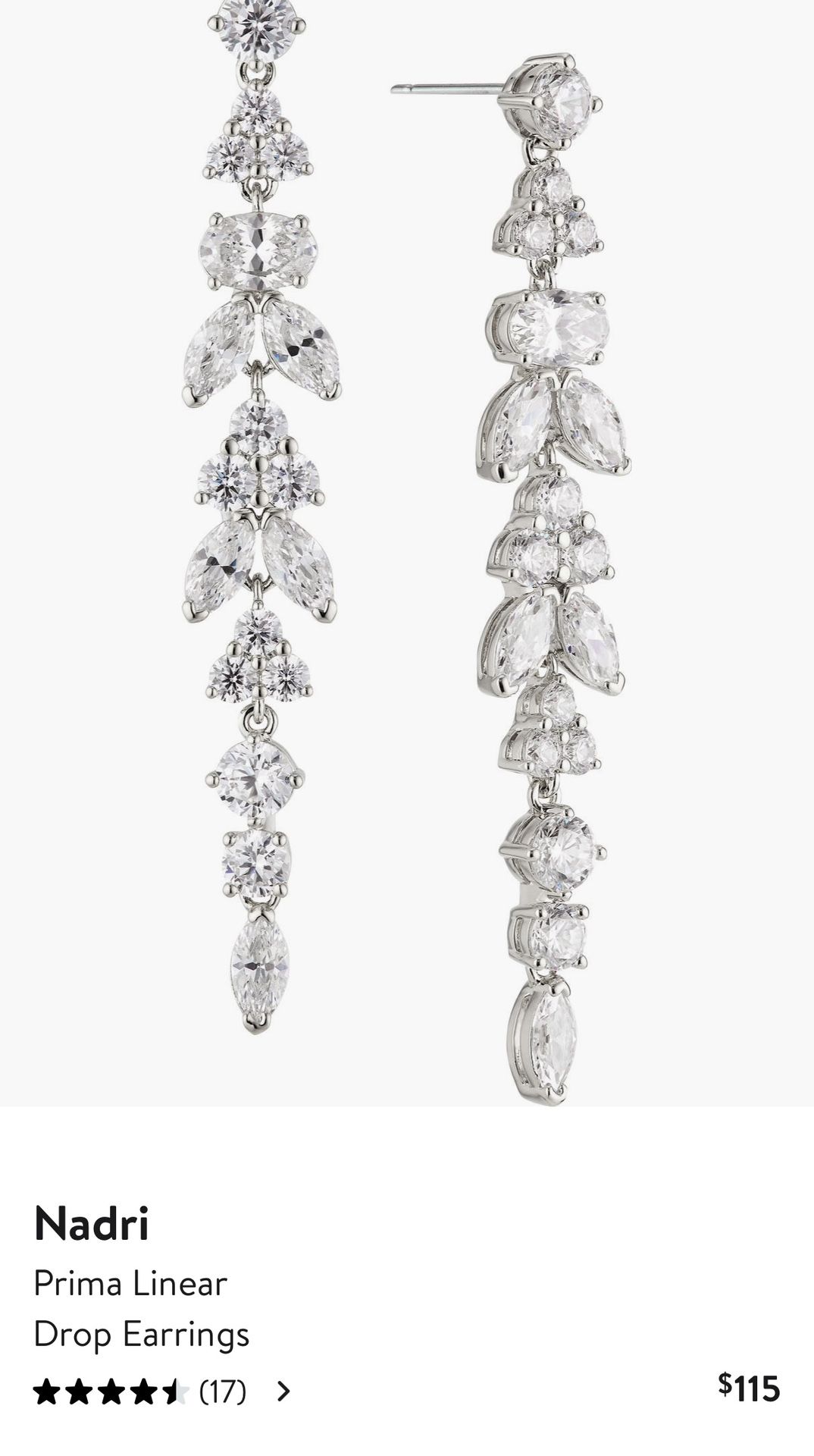 Cubic Zirconia Drop Earrings