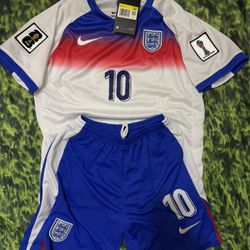 England Bellingham 10 Youth Size 24,26 World Cup Patches