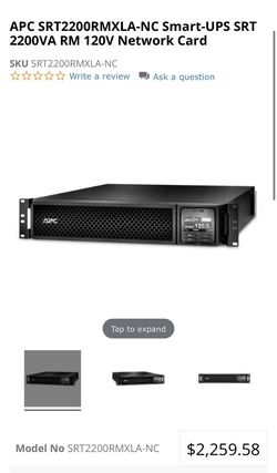 APC SRT2200RMXLA-NC Smart-UPS SRT 2200VA RM 120V Network