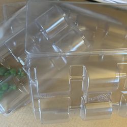 (4) Stampin’ Around JUMBO Roller Wheel Storage Containers 