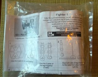 Lot of 4 Star Wars Wooden Model Kits New in Bag