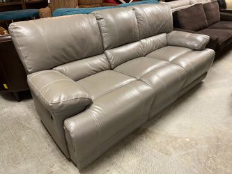 ABBYSON Stone Grey Recliner Sofa