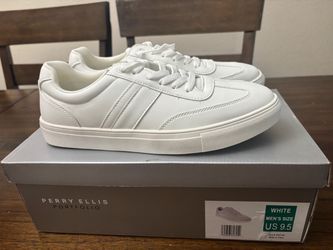 Perry Ellis Portfolio White Sneakers Men's 9.5