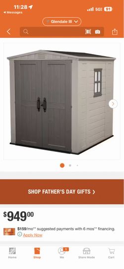 Shop Keter Factor 6 ft. W x 6 ft. D Outdoor Durable Resin Plastic Storage Shed with Double Doors, Taupe Brown (37.43 sq. ft.)
