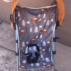 Cosco Kids Comfort Height Toddler Umbrella Stroller with Canopy, Moose, Toddler, 