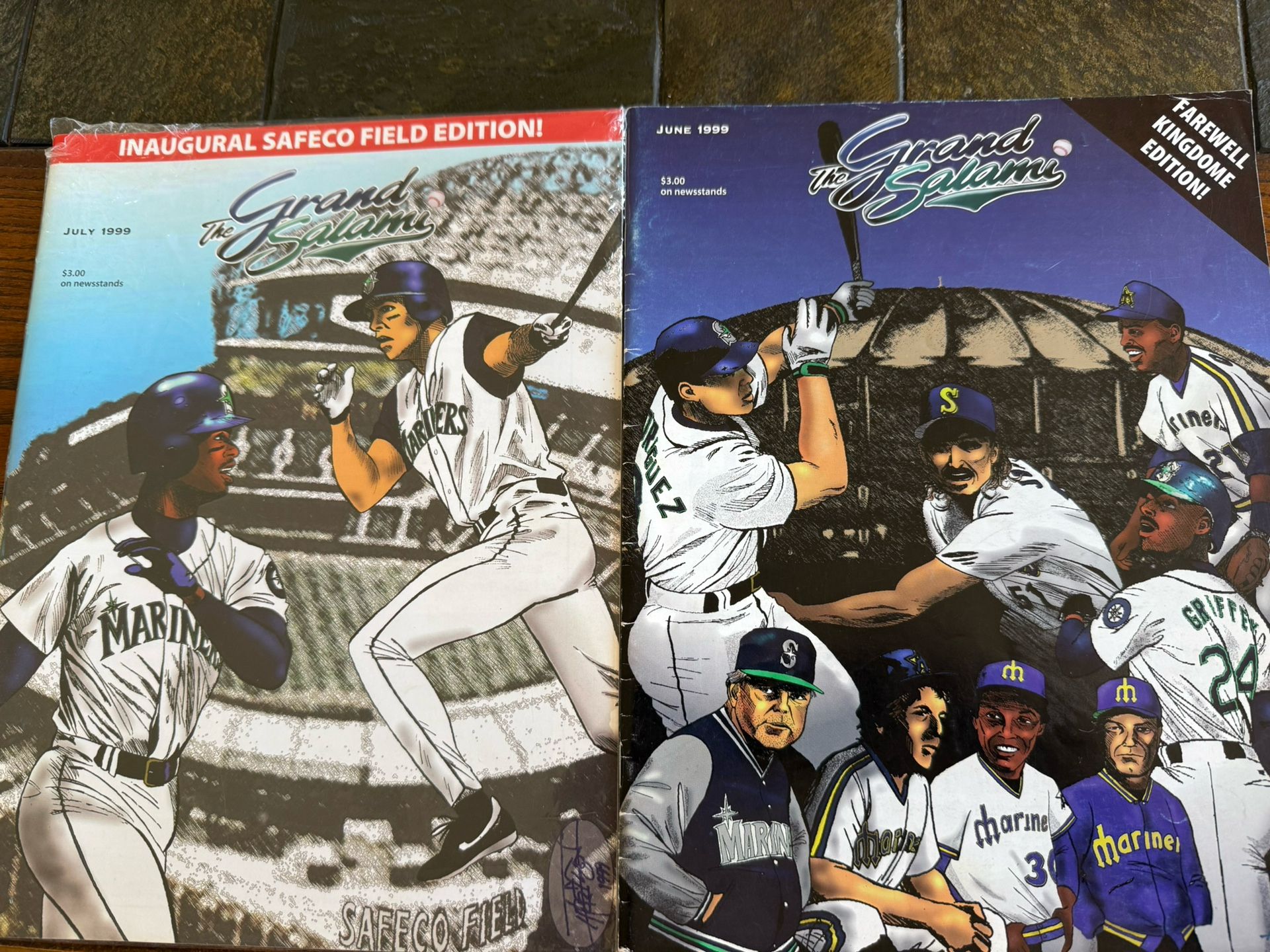 RARE 1999 Seattle Mariners Grand Salami Farewell Kingdome inaugural Safeco Field Editions