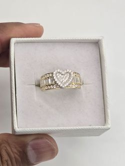 10k Real Gold Heart Ring for Women