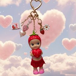 Sonny angel strawberry love keychain