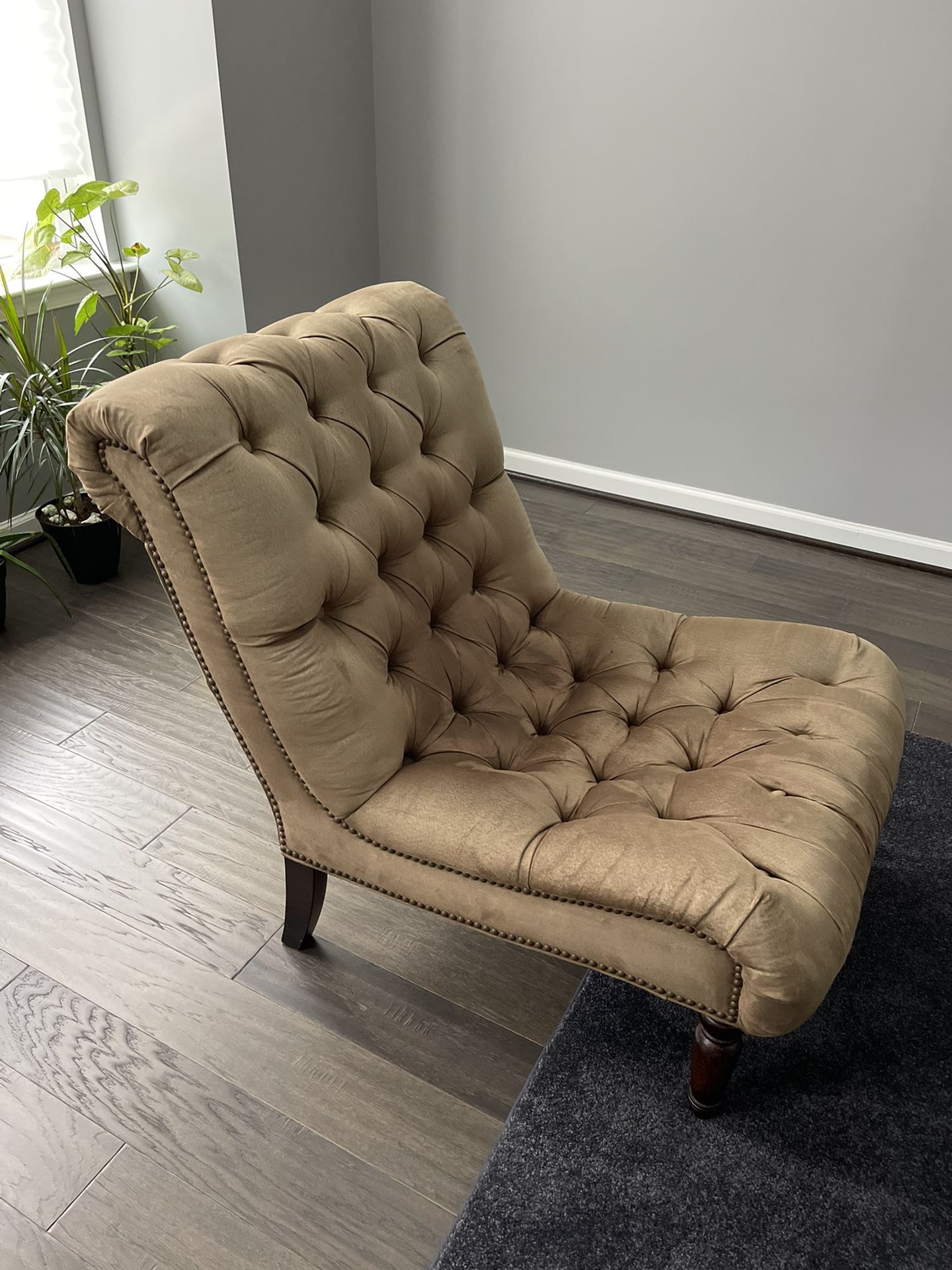 Brown Velvet Accent Chair 