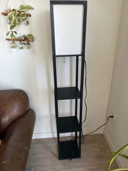 Moving! Standing lamp with shelves