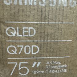 SAMSUNG 75-Inch Class QLED 4K Q70D Series Quantum HDR, Dual LED, Object Tracking Sound Lite, Q-Symphony, Motion Xcelerator Turbo+, Gaming Hub, Smart T