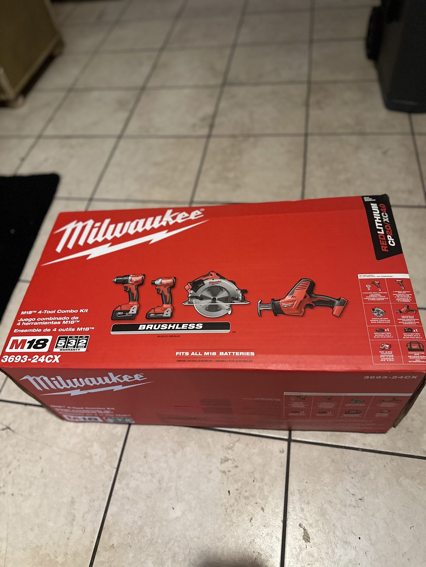 m18 milwaukee 4 piece combo kit cp2.0  With Battery An Charger 