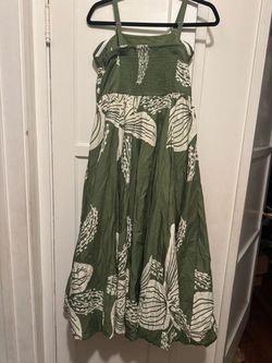 Tropical flower print dress, elegant and classy