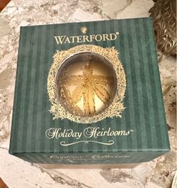 Waterford Holiday Heirlooms "Kylemore Festival Ball" Glass Ornament- New In Box