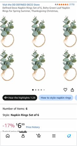 Deco napkin rings boho green leaf napkin rings for any occasion