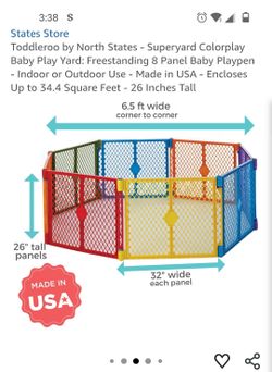 Superyard color play baby play yard