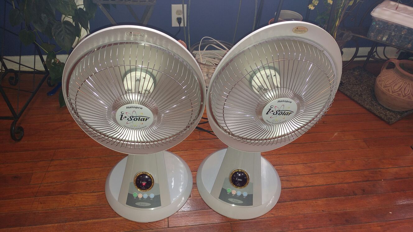 2 halogen I Solar Bio heater.