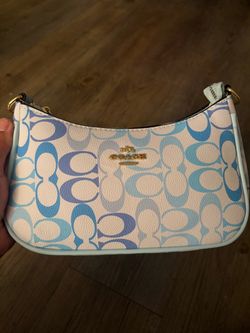 Coach Females White and Blue Purse