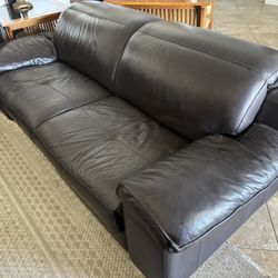 Z Gallerie Powered Reclining Couch And Extra Wide Side Chairs. 