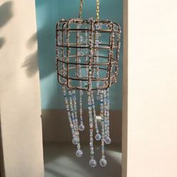 Handmade, Upcycled Crystal Suncatcher 