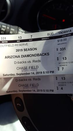 Tickets dbacks