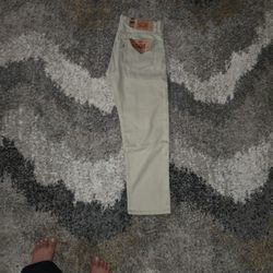 Light Khaki Levi's 501s