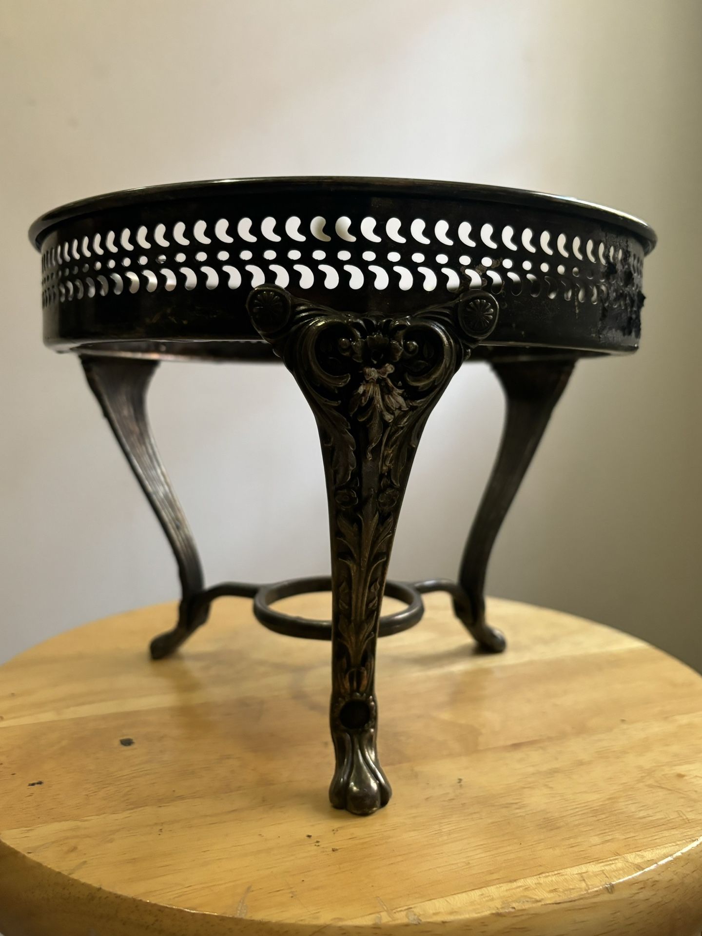 Silver Plated Antique / Vintage Chafing Dish / Plant Stand / Pedestal
