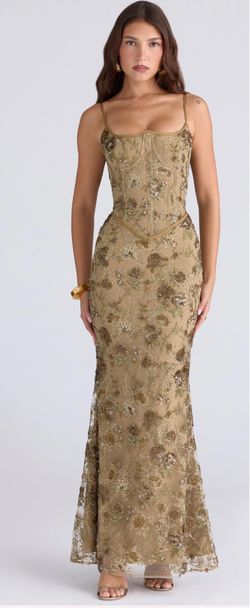 House of CB Naima Olive Bronze Dress