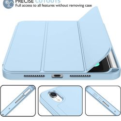 ZryXal New iPad Mini 6 Case 8.3 inch 2021(6th Gen) with Pencil Holder,Smart iPad Case [Support Touch ID and Auto Wake/Sleep] with Auto 2nd Gen Pencil 