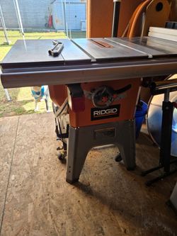 Rigid Cast Iron Top table saw.