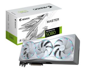 GIGABYTE AORUS GeForce RTX 5080 Master ICE 16G Graphics Card, WINDFORCE Cooling System, 16GB 256-bit GDDR7, GV-N5080AORUSM ICE-16GD Video Card