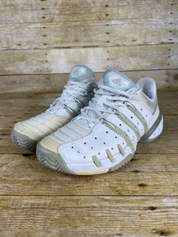 Adidas Barricade Torsion System Mens 7.5 White & Beige Tennis Athletic Shoes