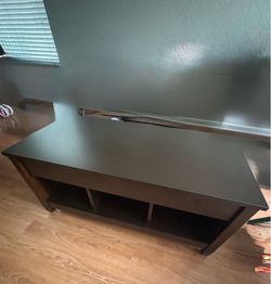 Lift top coffee table dark wood