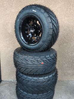 Golf cart tires and wheels