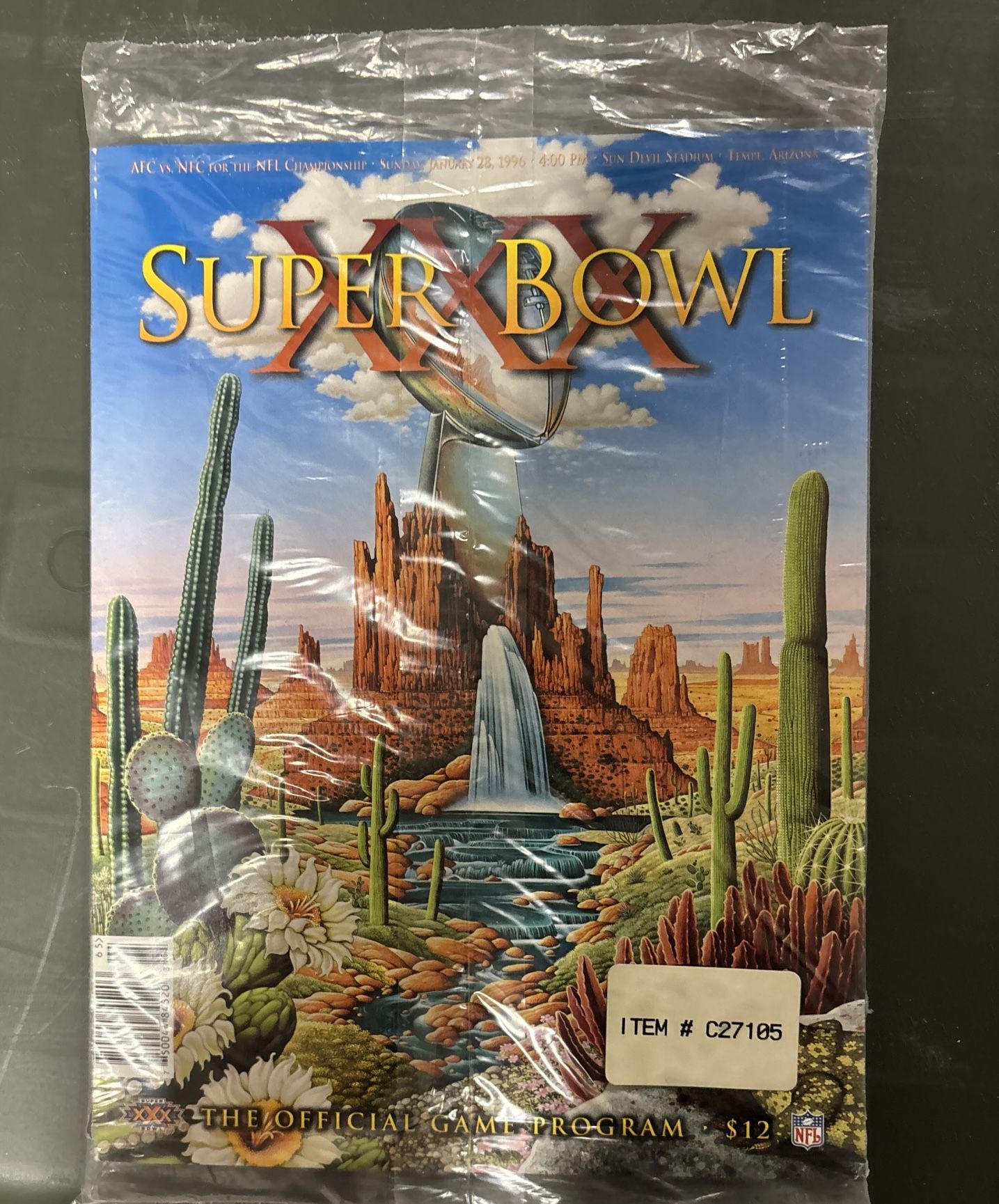 NFL 1996 Super Bowl XXX 30 OFFICIAL GAME PROGRAM Cowboys Steelers Factory Sealed