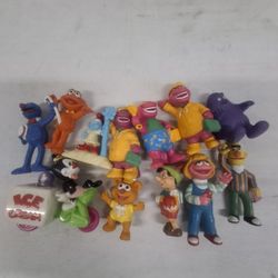 Lote de 12 minifiguras vintage de PVC