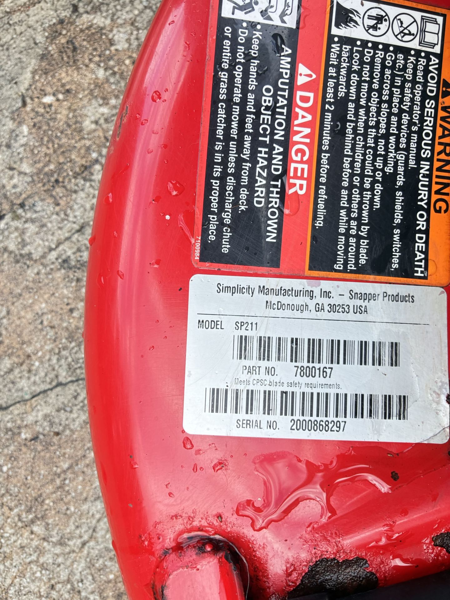 Snapper Self Propell Mower