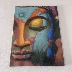 Buddha canvas & buddha head 