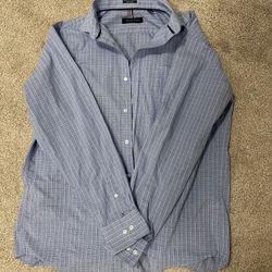 Tommy Hilfiger Men’s Dress Shirt – Regular Fit, Wrinkle-Free, Size L