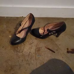 Retro Black Maryjane Pump 6.5