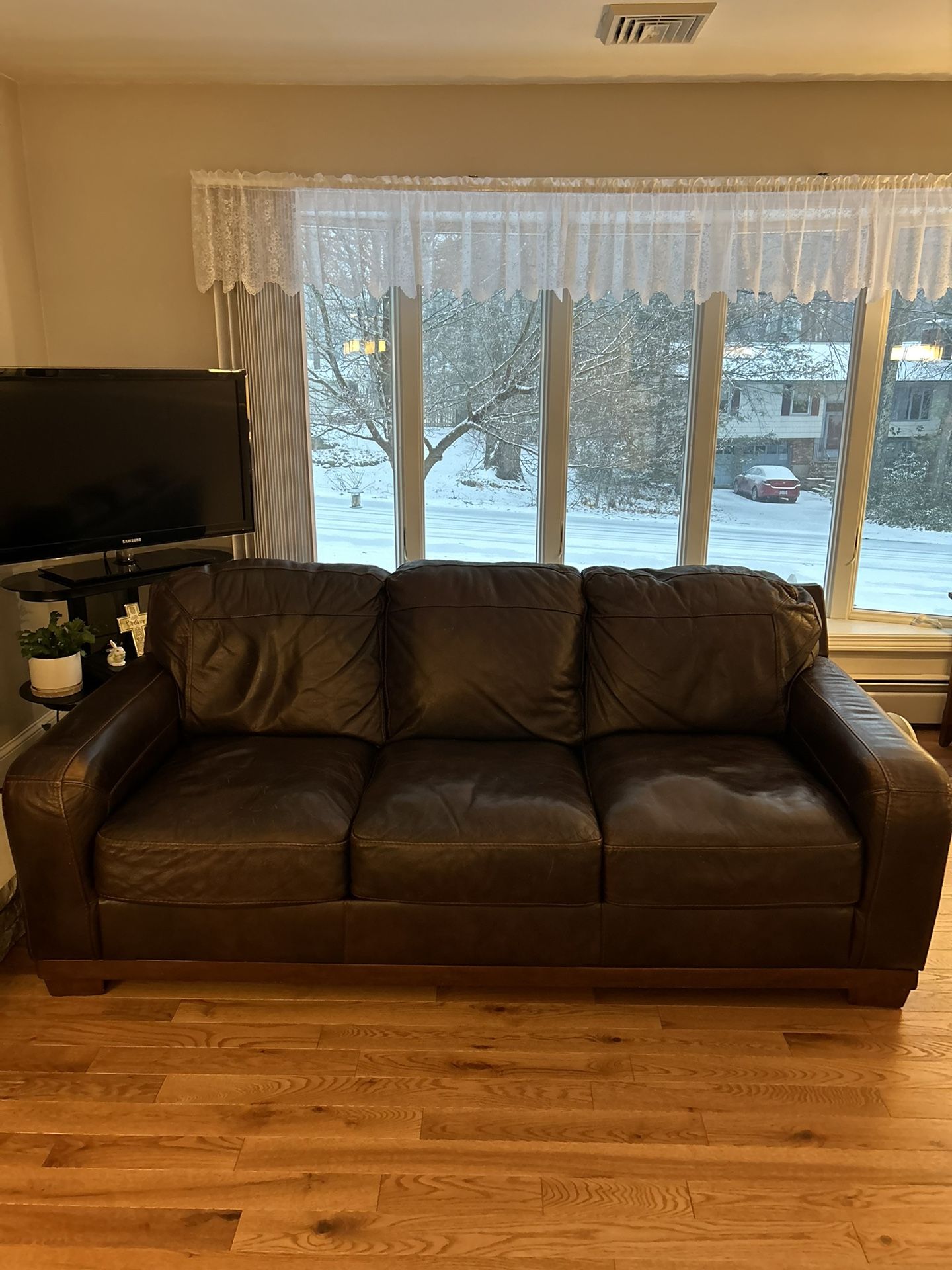 Brown Leather Couches