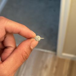 Sterling Silver 1/20 Diamond Ring