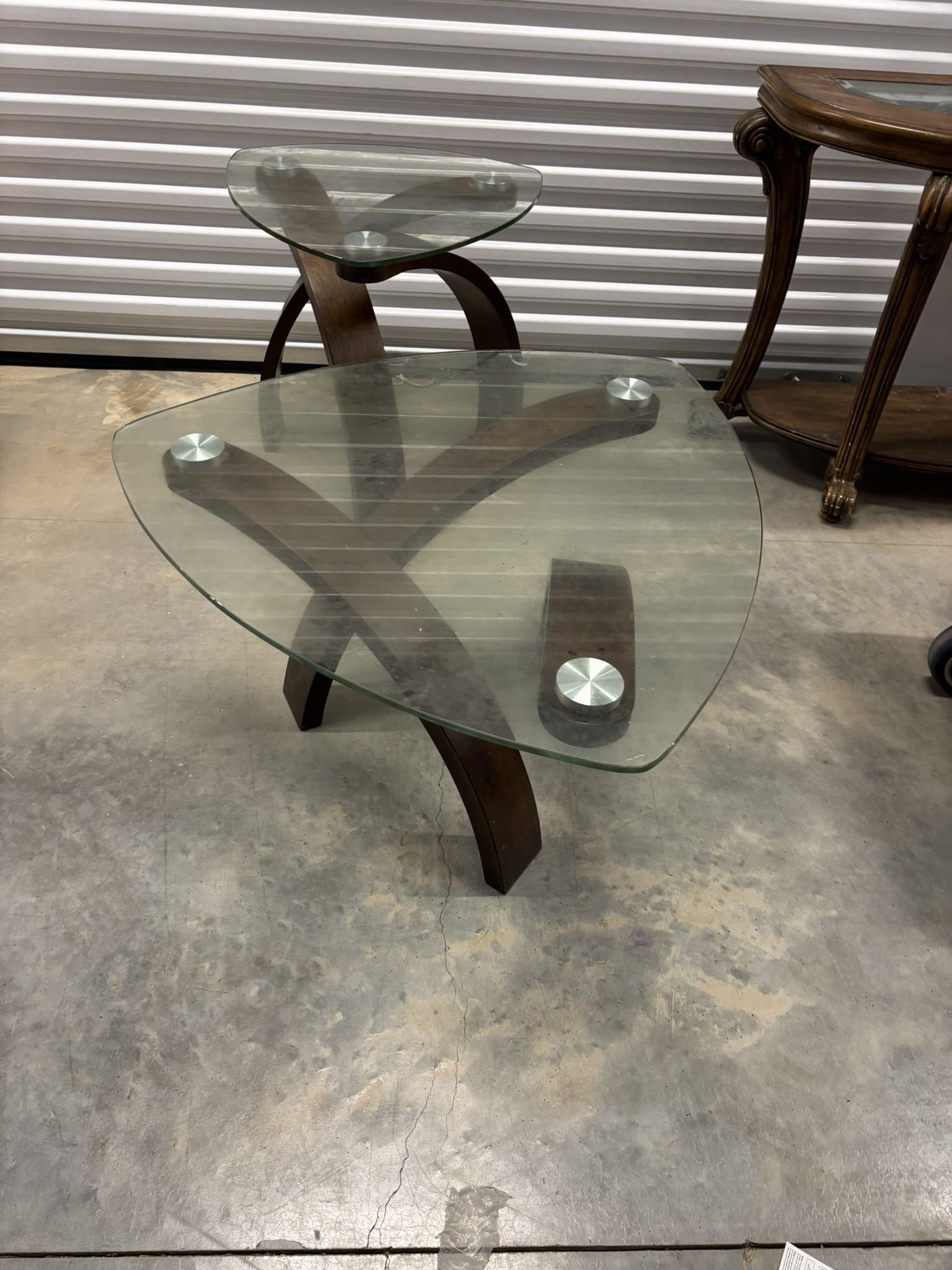 Glass Coffee Table And End Table . Glasses Needs Cleaning Only