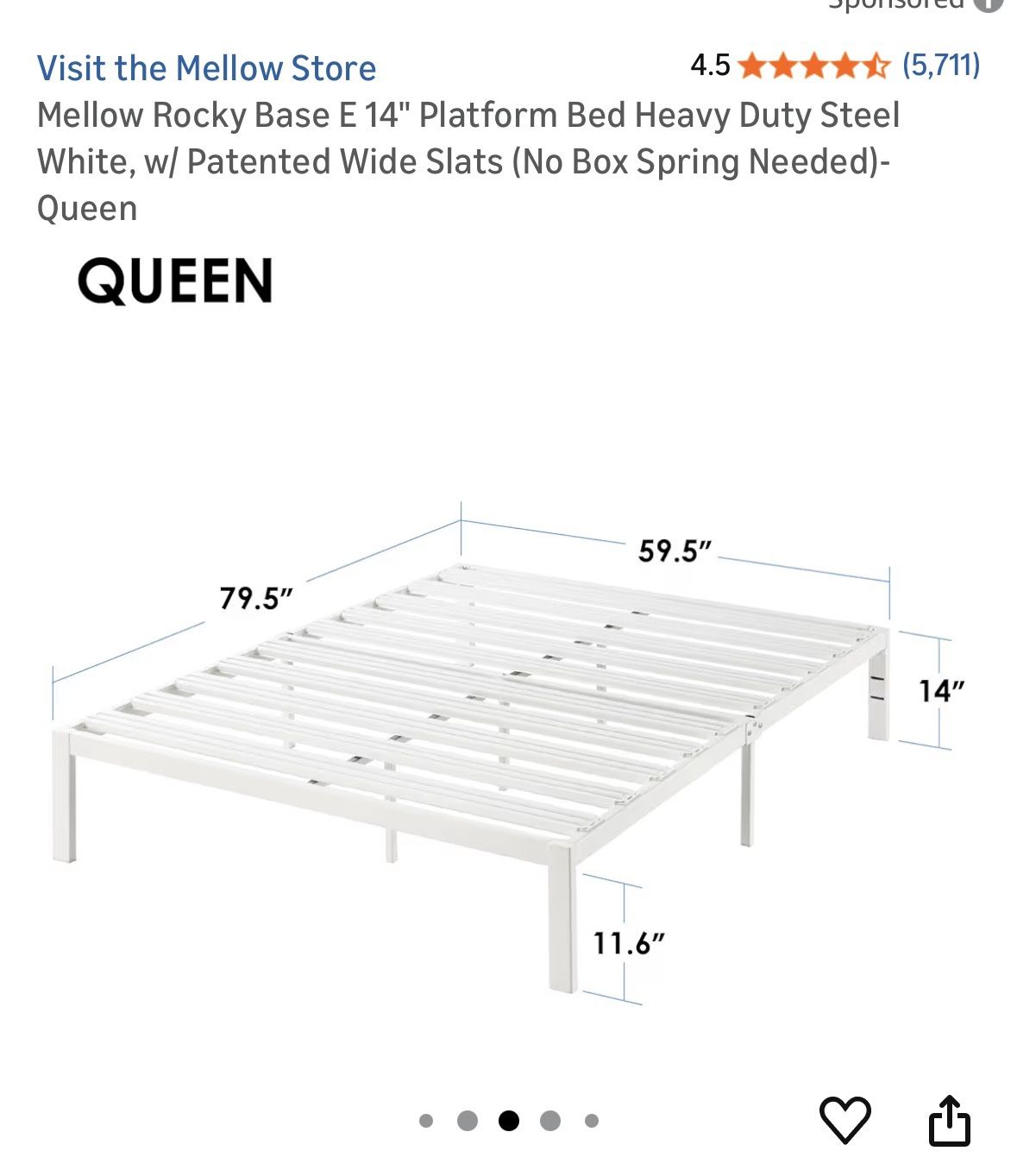 Metal Bed Frame Queen