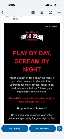 Howl O Scream SeaWorld tickets (2)