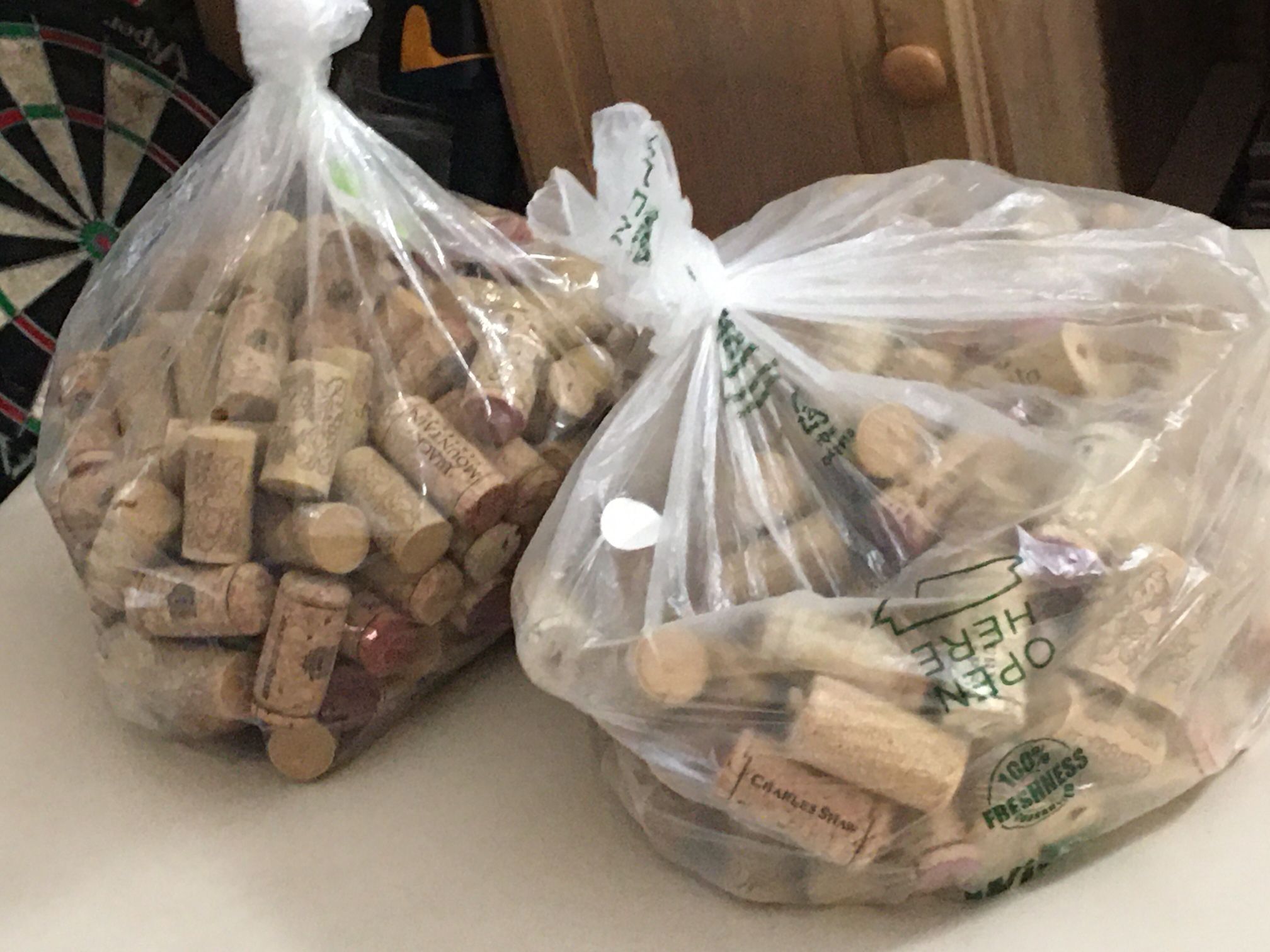 2 bags of Corks for Arts and Crafts - condition: used