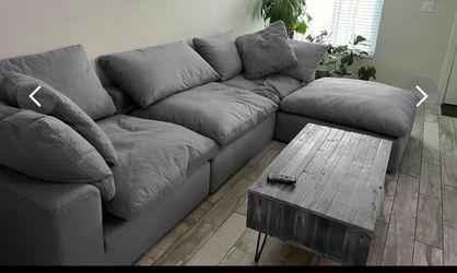 Gray Cloud Couch Modular Sectional Sofa